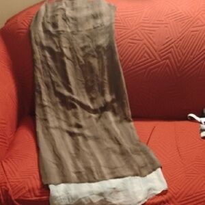 Chic Brown and Cream  Antonio Fusco 100 percent silk dress